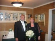 Wedding Cake and Nervous Couple