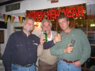 Marshall, Randy, and Darryl prepare for a toast