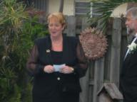 Sharon reads her marriage vows