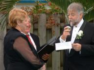 Marshall reads his marriage vows